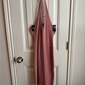 Pink Halter Neck Dress